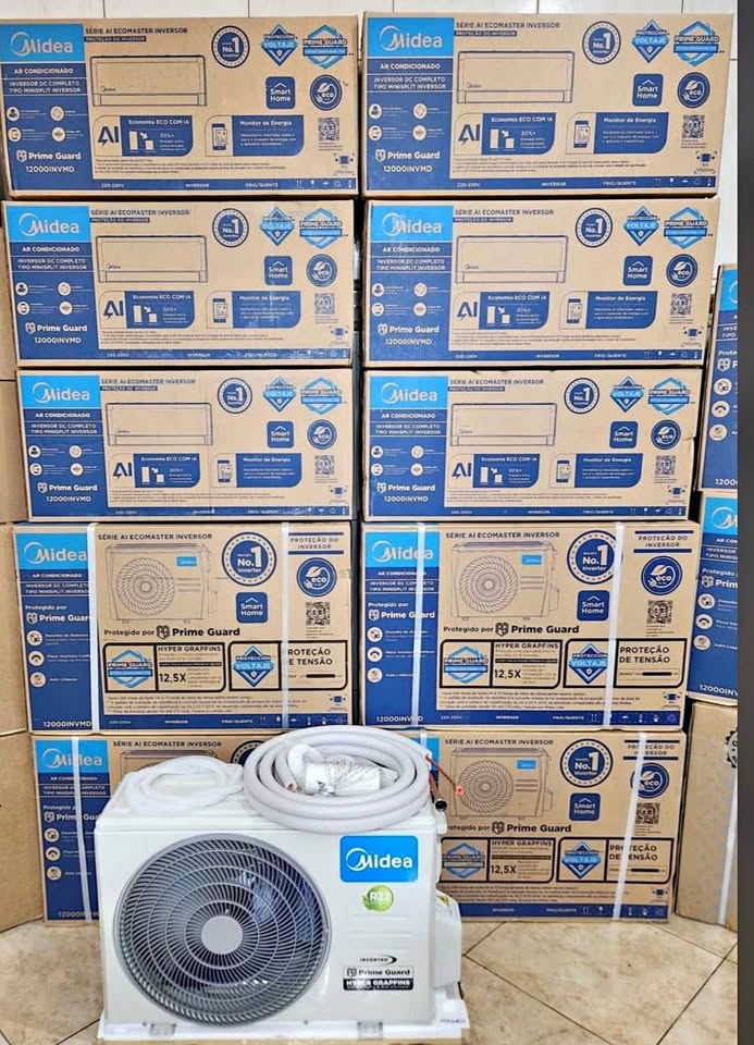 Ar-condicionado Midea instalado na parede